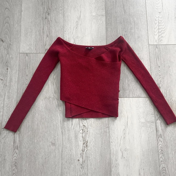 Guess | Red sparkle wrap sweater - Picture 3 of 8